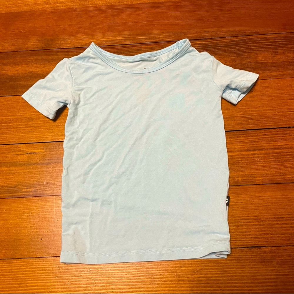Kyte BABY Light Blue Short Sleeve Bamboo Tee Shirt Size 2T